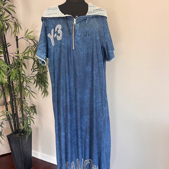 NWT M’ De Pompadour Oversized Denim Dress. Artistry Details Size 18 - Picture 7 of 16